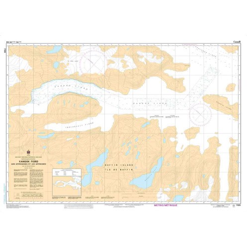 Service Hydrographique du Canada - 7195 - Kangok Fiord and Approaches/et les Approches