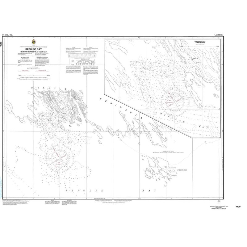 Service Hydrographique du Canada - 7430 - Repulse Bay Harbours Islands to/à Talun Bay