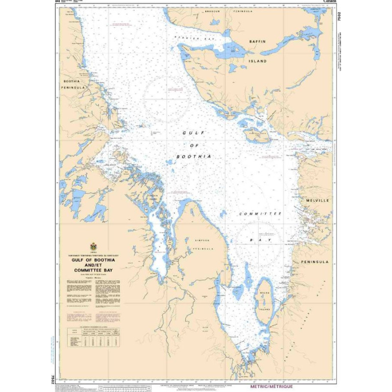 Service Hydrographique du Canada - 7502 - Gulf of Boothia and/et Committee Bay