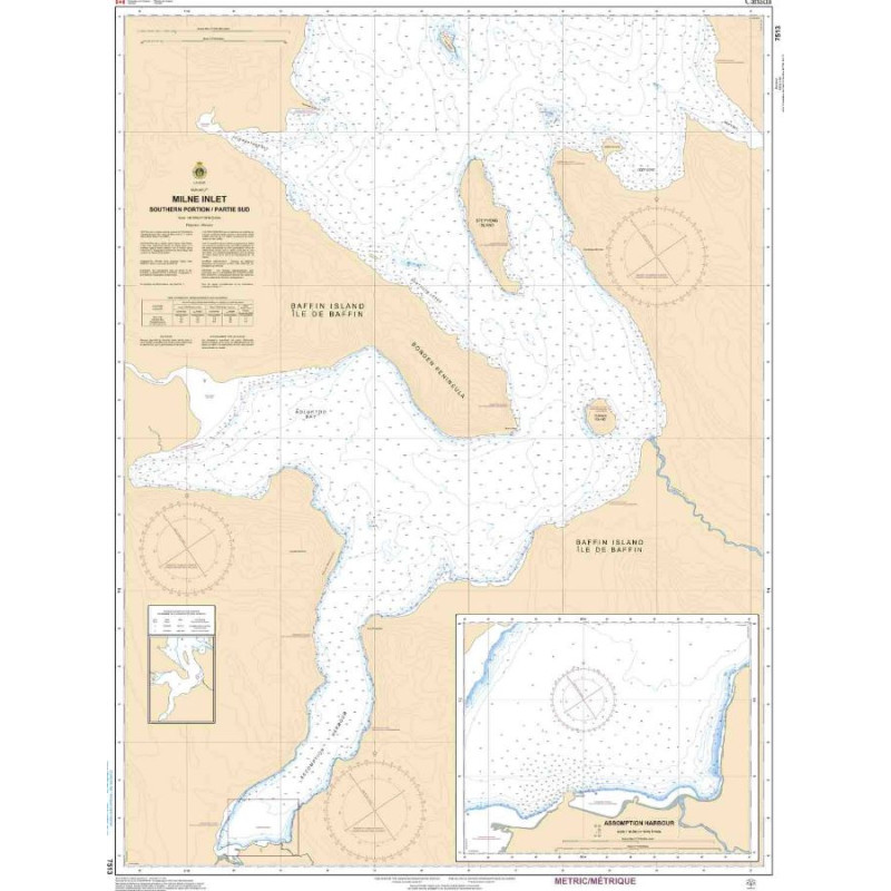 Service Hydrographique du Canada - 7513 - Milne Inlet, Southern Portion / Partie Sud