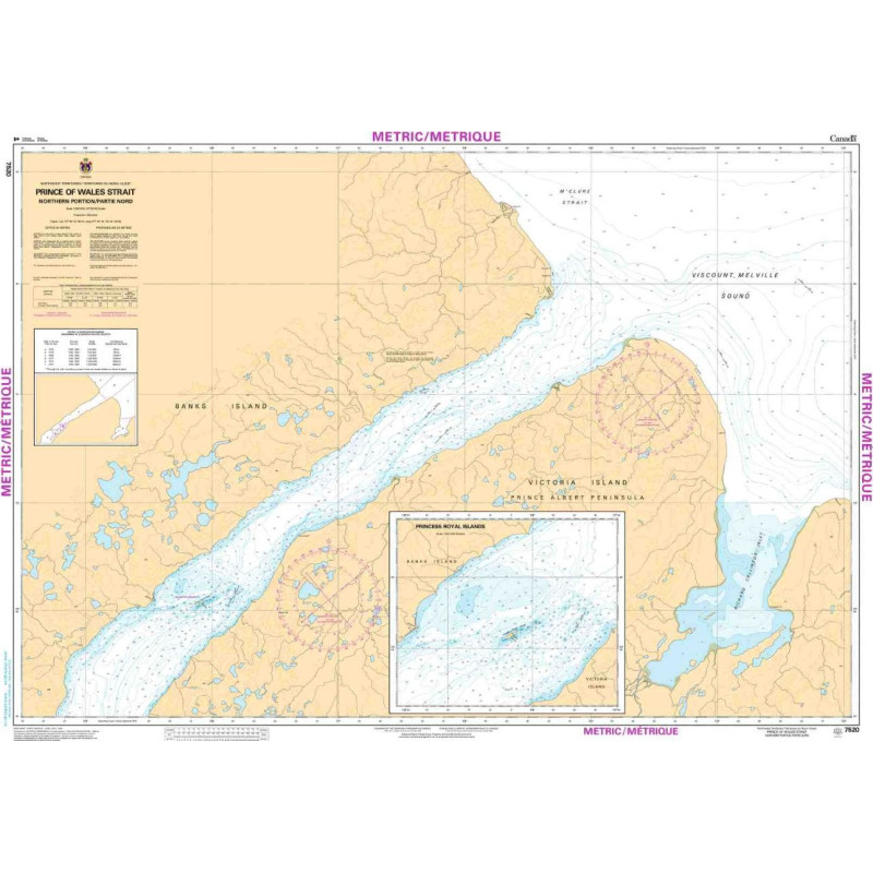 Service Hydrographique du Canada - 7520 - Prince of Wales Strait, Northern Portion/ Partie Nord