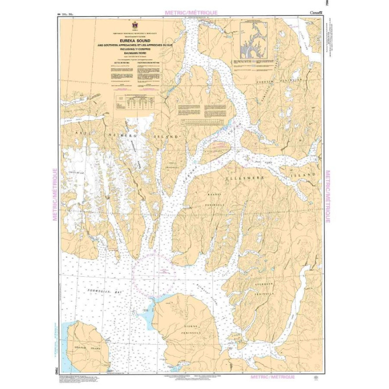 Service Hydrographique du Canada - 7940 - Eureka South and Southern Approaches/et Les Approches du Sud Including/y Compris Bauma