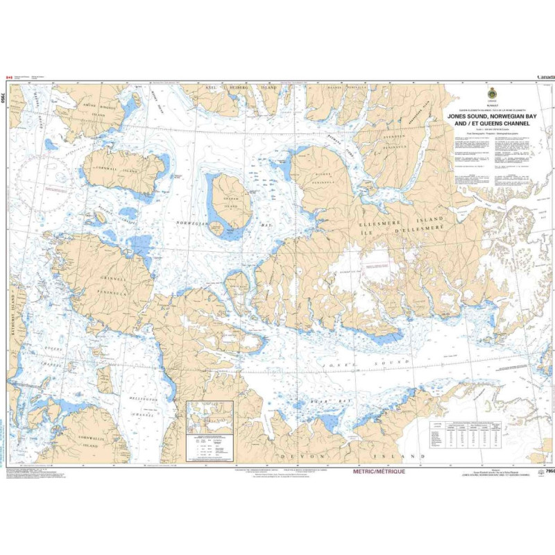 Service Hydrographique du Canada - 7950 - Jones Sound,Norwegian Bay and Queens Channel