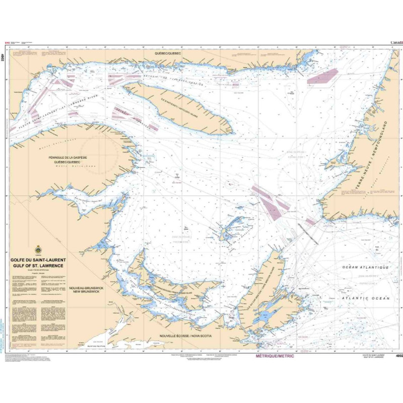 Service Hydrographique du Canada - 4002 - Golfe du Saint-Laurent / Gulf of St. Lawrence