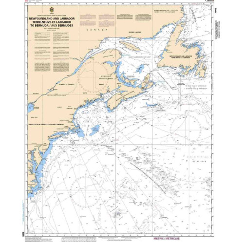 Service Hydrographique du Canada - 4006 - Newfoundland and Labrador/Terre-Neuve-et-Labrador to Bermuda / aux Bermudes Service Hydrographique du Canada - 4006 - Newfoundland and Labrador/Terre-Neuve-et-Labrador to Bermuda / aux Bermudes