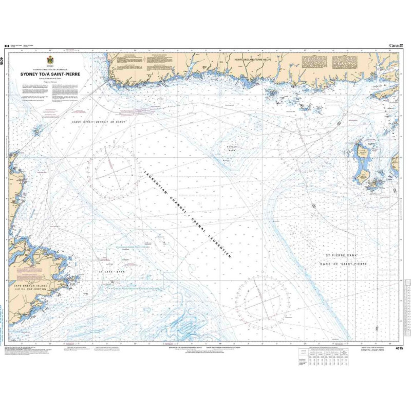 Service Hydrographique du Canada - 4015 - Sydney to / à Saint-Pierre