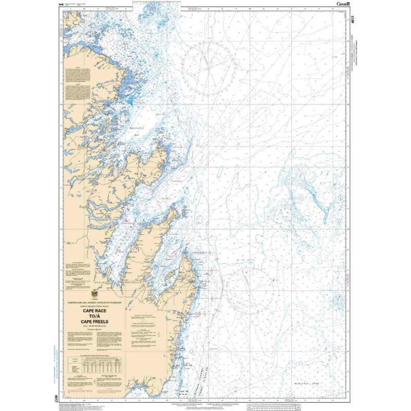 Service Hydrographique du Canada - 4017 - Cape Race to / à Cape Freels