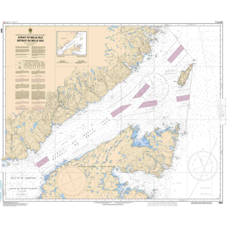 Service Hydrographique du Canada - 4020 - Strait of Belle Isle / Détroit de Belle Isle