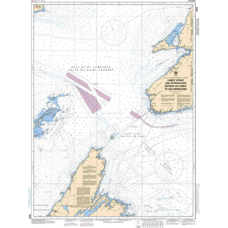 Service Hydrographique du Canada - 4022 - Cabot Strait and approaches / Détroit de Cabot et les approches