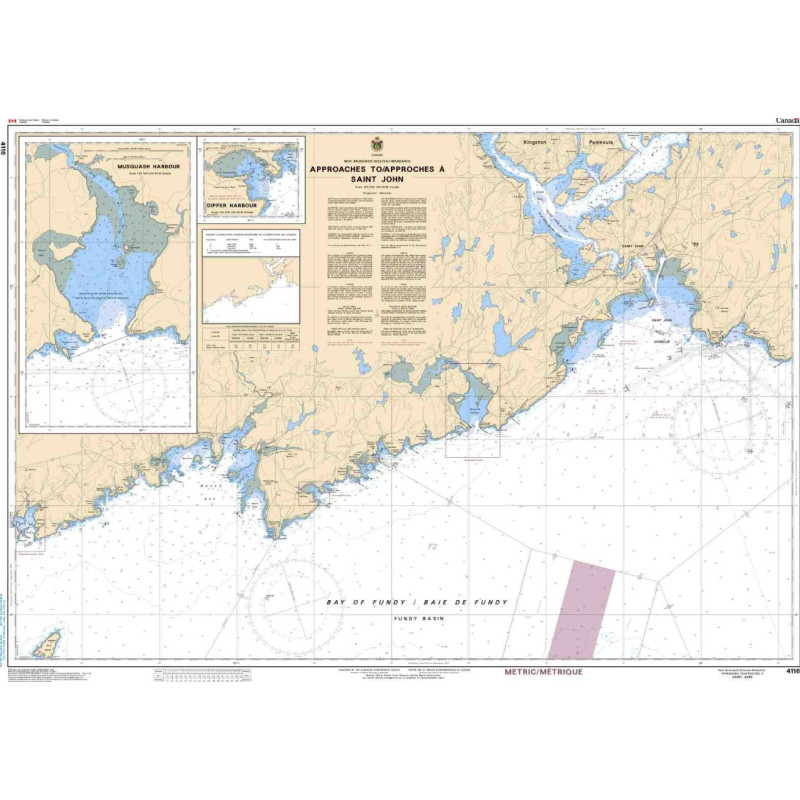 Service Hydrographique du Canada - 4116 - Approaches to / Approches à Saint John