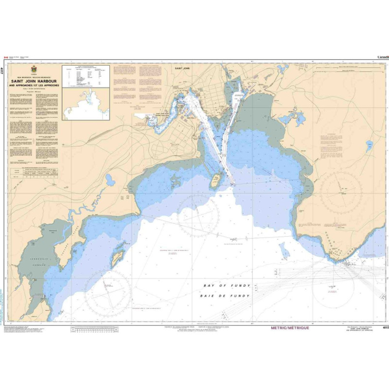 Service Hydrographique du Canada - 4117 - Saint John Harbour and Approaches / et les approches