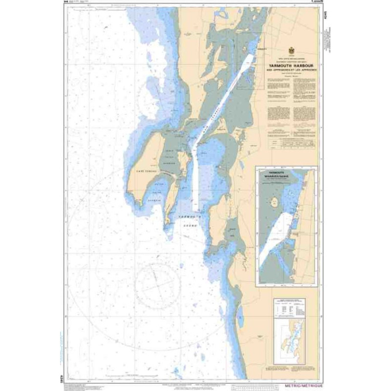 Service Hydrographique du Canada - 4245 - Yarmouth Harbour and Approaches / et les approches