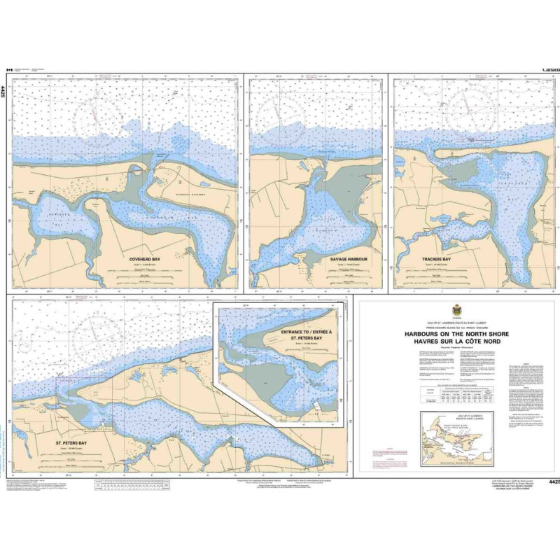 Service Hydrographique du Canada - 4425 - Harbours on the North Shore / Hâvres sur la Côte Nord