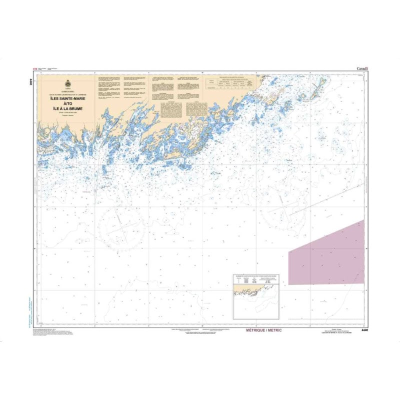 Service Hydrographique du Canada - 4440 - Îles Sainte-Marie à/to Île à la Brume