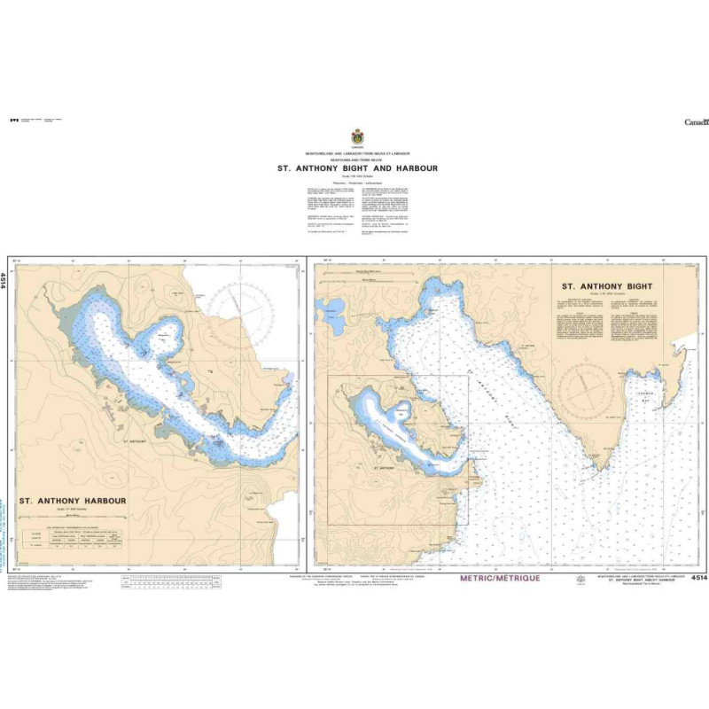 Service Hydrographique du Canada - 4514 - St. Anthony Bight and Harbour