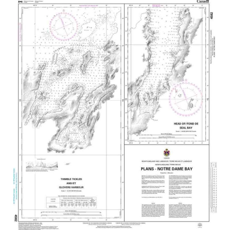SHC - 4582 - nautical chart - Plans - Notre Dame Bay