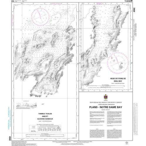 SHC - 4582 - carte marine - Plans - Notre Dame Bay