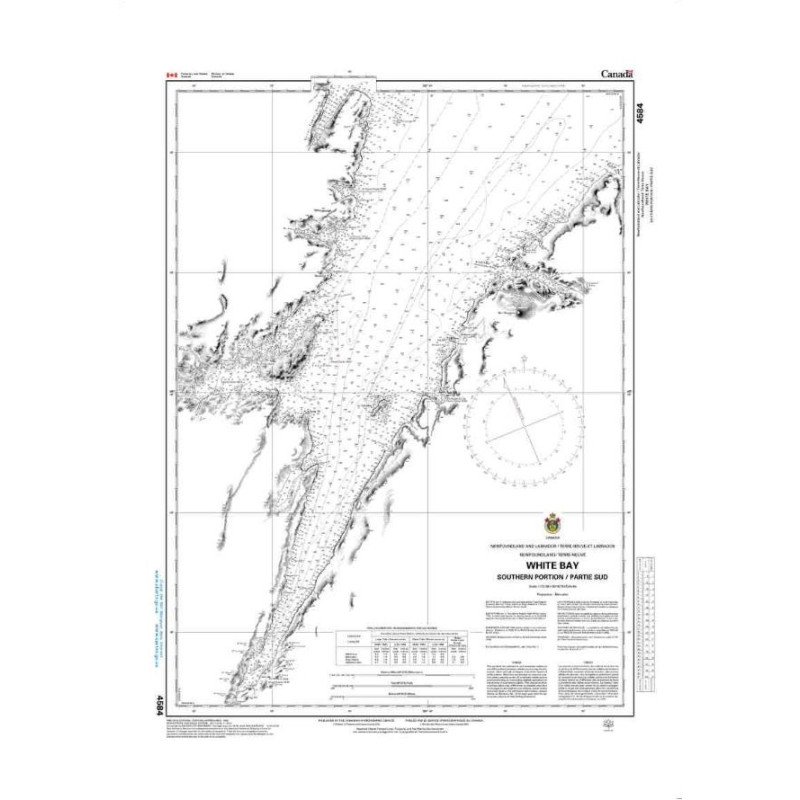 Service Hydrographique du Canada - 4584 - White Bay: Southern Part / Partie Sud