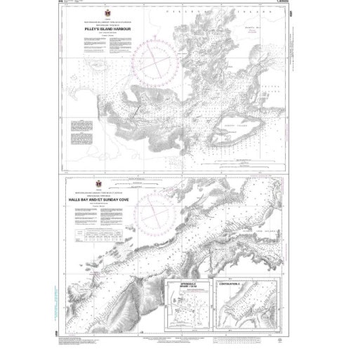 Service Hydrographique du Canada - 4591 - Pilley's Island Harbour - Halls Bay and / et Sunday Cove