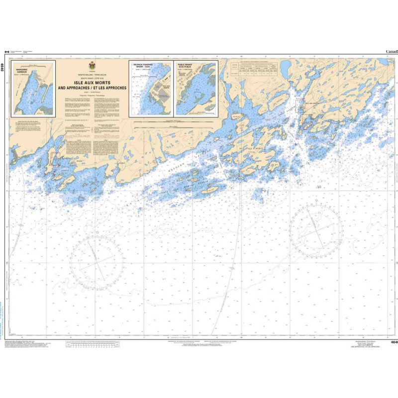 Service Hydrographique du Canada - 4640 - Isle aux Morts and Approaches / et les approches