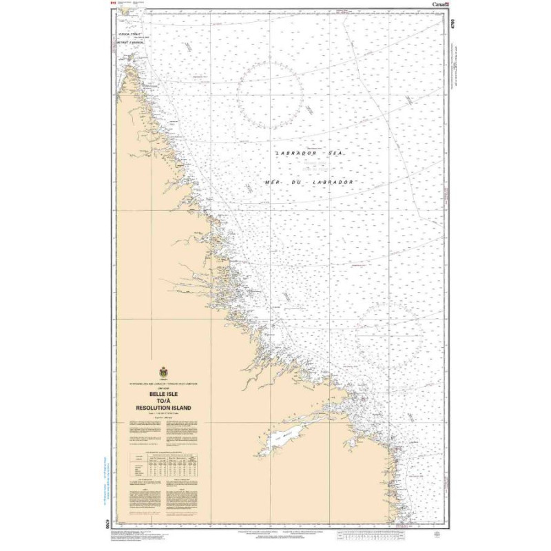 Service Hydrographique du Canada - 4700 - Belle Isle to / à Resolution Island
