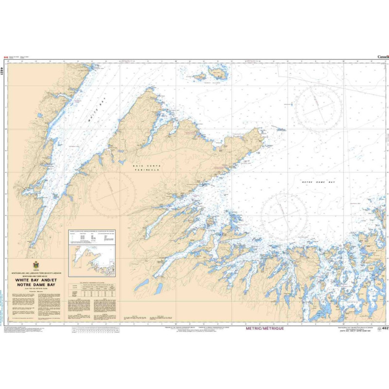 Service Hydrographique du Canada - 4821 - White Bay and / et Notre Dame Bay
