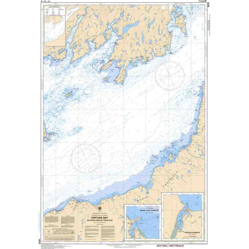 Service Hydrographique du Canada - 4832 - Fortune Bay: Southern Portion / Partie Sud