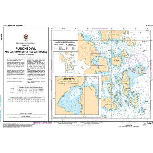 Service Hydrographique du Canada - 5080 - Punchbowl Inlet and Approaches / et les approches