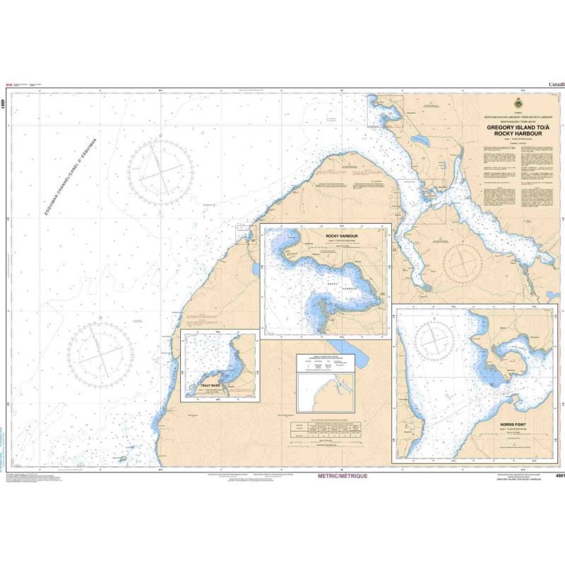 Service Hydrographique du Canada - 4881 - Gregory Island to Rocky Harbour