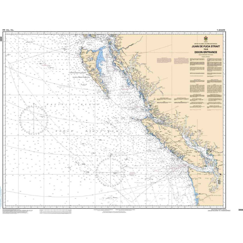 Service Hydrographique du Canada - 3000 - Juan de Fuca Strait to/à Dixon Entrance