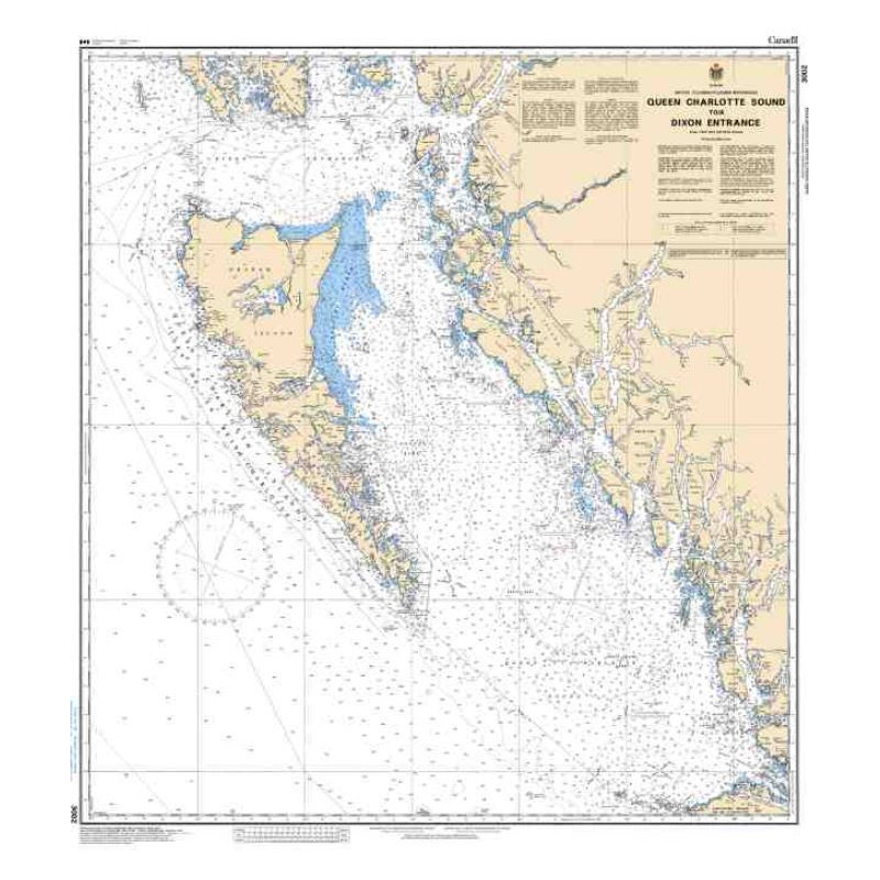 Service Hydrographique du Canada - 3002 - Queen Charlotte Sound to/à Dixon Entrance