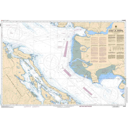 Service Hydrographique du Canada - 3463 - Strait of Georgia, Southern Portion/Partie Sud