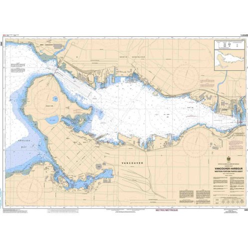 Service Hydrographique du Canada - 3493 - Vancouver Harbour Western Portion/Partie Ouest