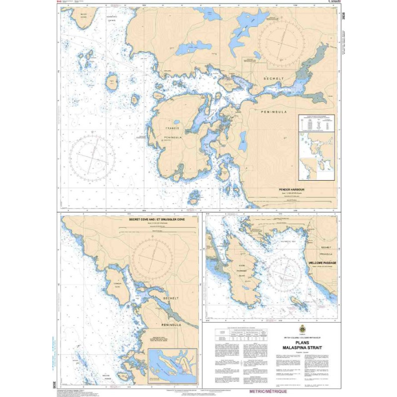 Service Hydrographique du Canada - 3535 - Plans - Malaspina Strait