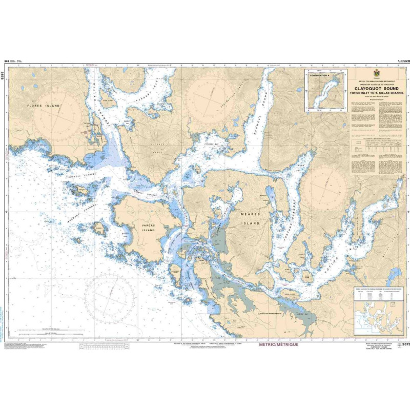 Service Hydrographique du Canada - 3673 - Clayoquot Sound, Tofino Inlet to/à Millar Channel