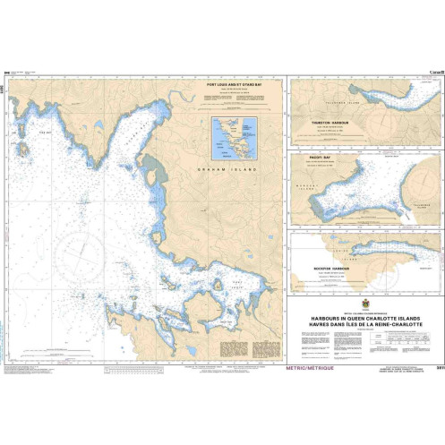 Service Hydrographique du Canada - 3811 - Harbours in Queen Charlotte Islands/Havres dans Îles de la Reine-Charlotte