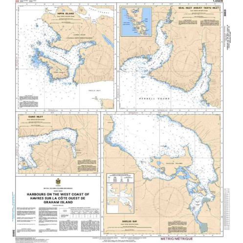 Service Hydrographique du Canada - 3860 - Harbours on the West Coast of/Havres sur la côte ouest de Graham Island