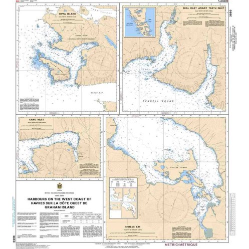 Service Hydrographique du Canada - 3860 - Harbours on the West Coast of/Havres sur la côte ouest de Graham Island Service Hydrographique du Canada - 3860 - Harbours on the West Coast of/Havres sur la côte ouest de Graham Island