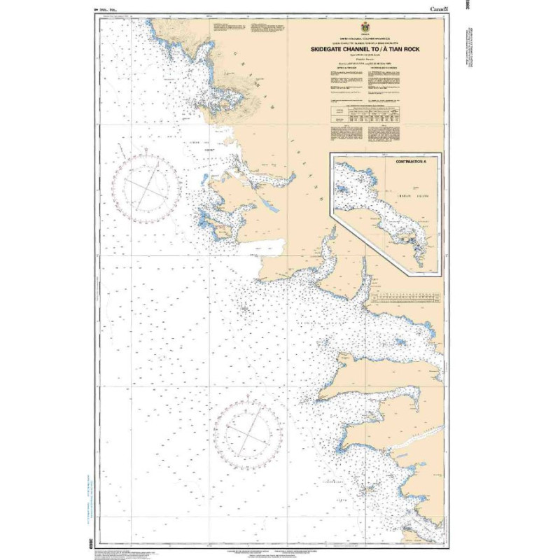 Service Hydrographique du Canada - 3869 - Skidegate Channel to/à Tian Rock