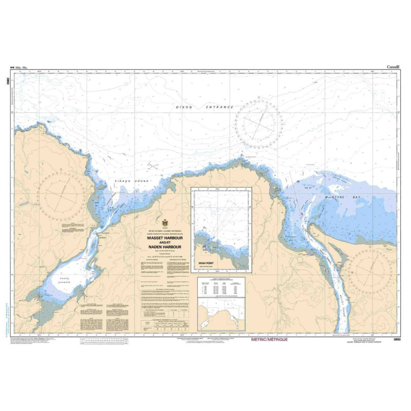 Service Hydrographique du Canada - 3892 - Masset Harbour and/et Naden Harbour