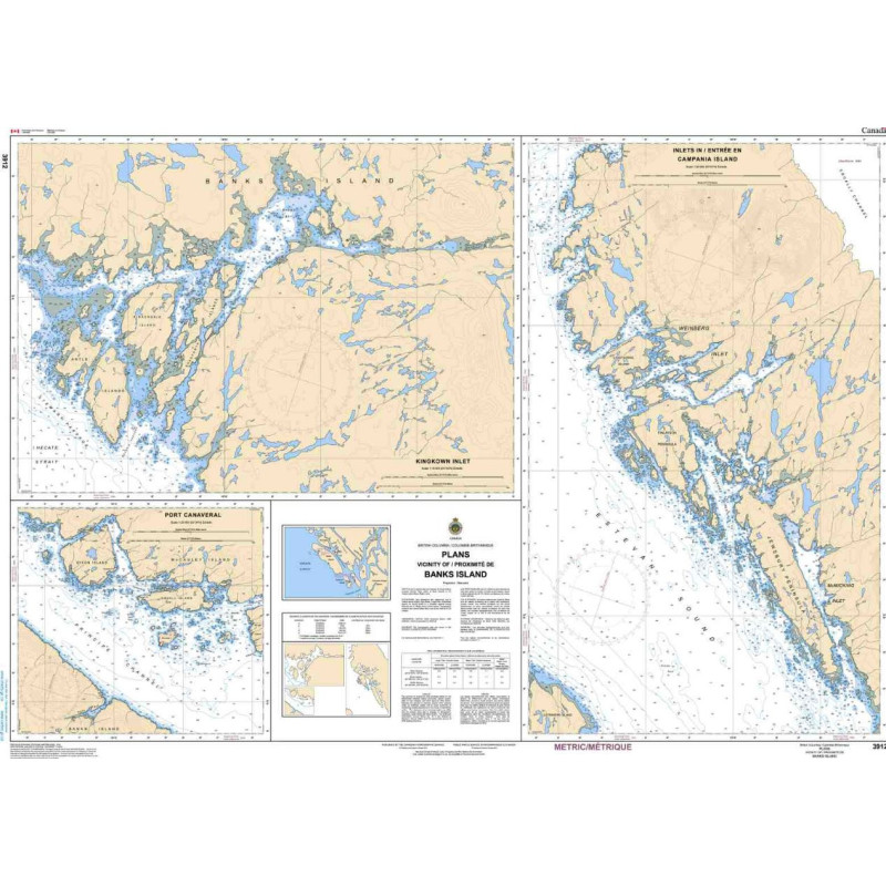 Service Hydrographique du Canada - 3912 - Plans, Vicinity of/Proximité de Banks Island