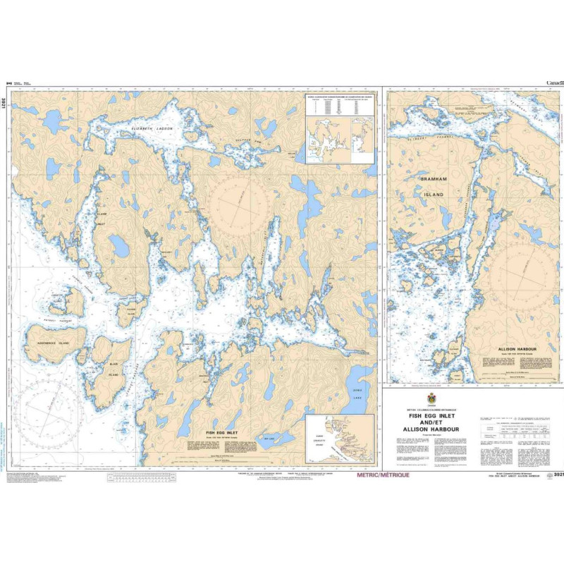 Service Hydrographique du Canada - 3921 - Fish Egg Inlet and/et Allison Harbour