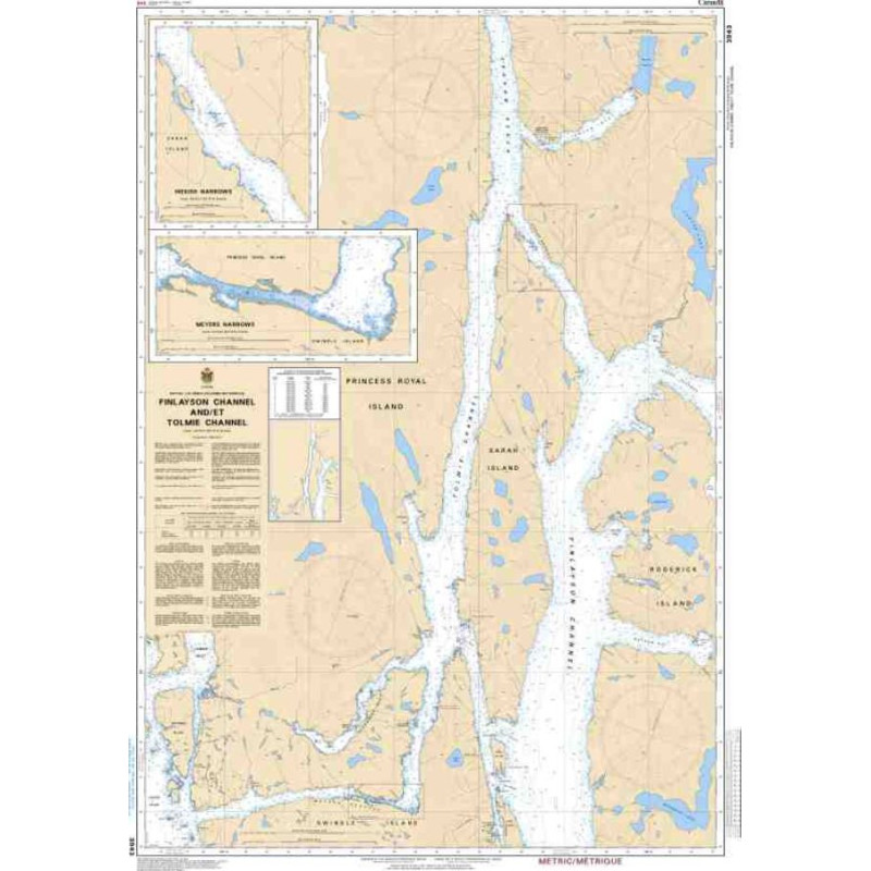 Service Hydrographique du Canada - 3943 - Finlayson Channel and/et Tolmie Channel