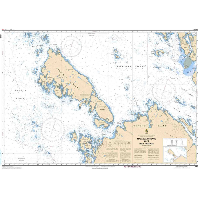 Service Hydrographique du Canada - 3956 - Malacca Passage to/à Bell Passage