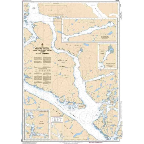 Canadian Hydrographic Service - 3985 - Principe Channel Central Portion/Partie Centrale and/et Petrel Channel