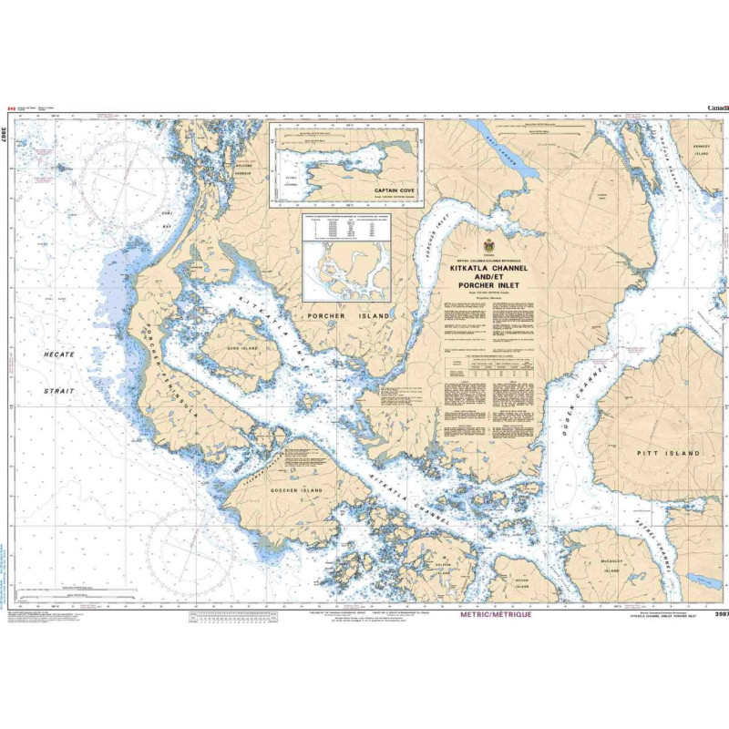 Service Hydrographique du Canada - 3987 - Kitkatla Channel and/et Porcher Inlet