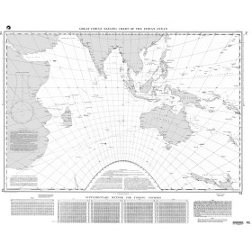 NGA - 74 - Great Circle Sailing Chart of the Indian Ocean