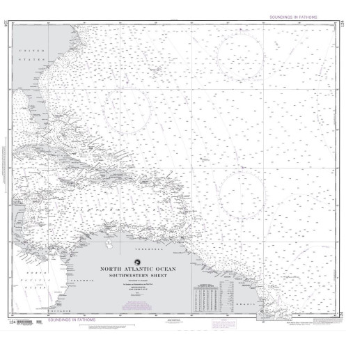 NGA - 124 - North Atlantic Ocean (Southwestern Sheet) NGA - 124 - North Atlantic Ocean (Southwestern Sheet)