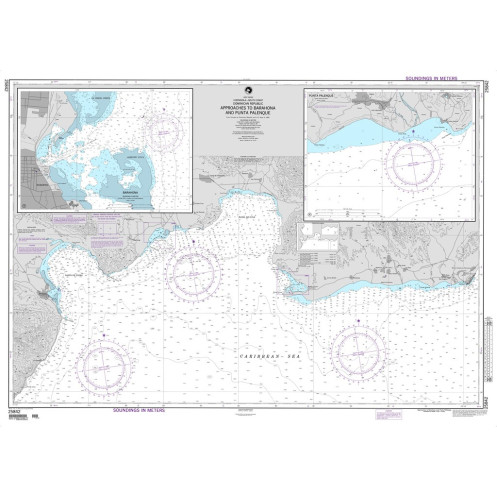 NGA - 25842 - Approachees to Barahona and Punta Palenque - Plans: A. Barahona - B. Punta Palenque