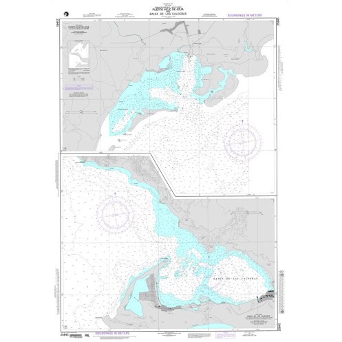 NGA - 25845 - Puerto Viejo de Azua and Bahia de Las Calderas - Plans: A. Puerto Viejo de Azua - B. Bahia de Las Calderas